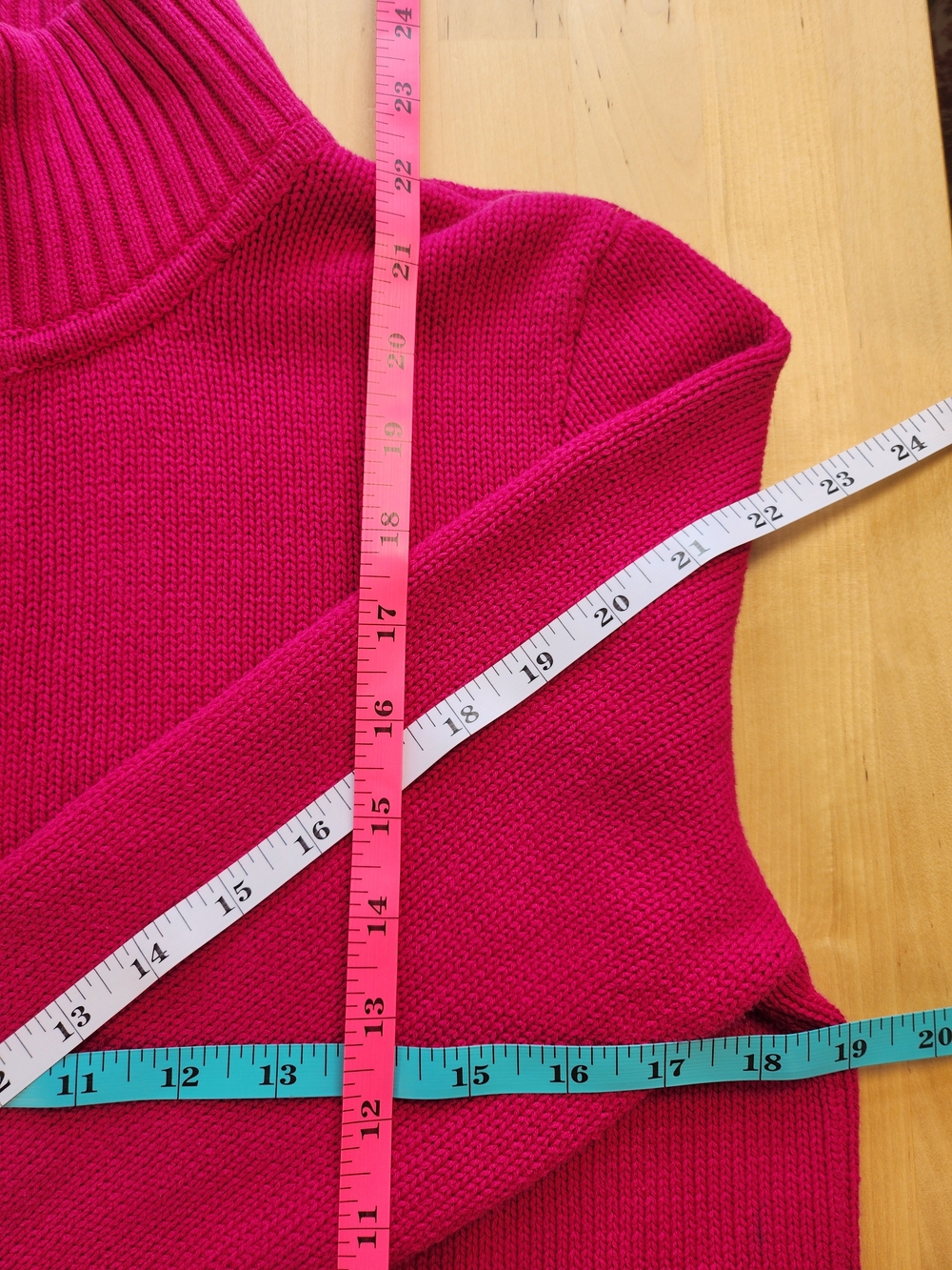 Lauren Ralph Lauren Large Hot Pink Full-Zip Sweater Cardigan - Picture 7 of 7